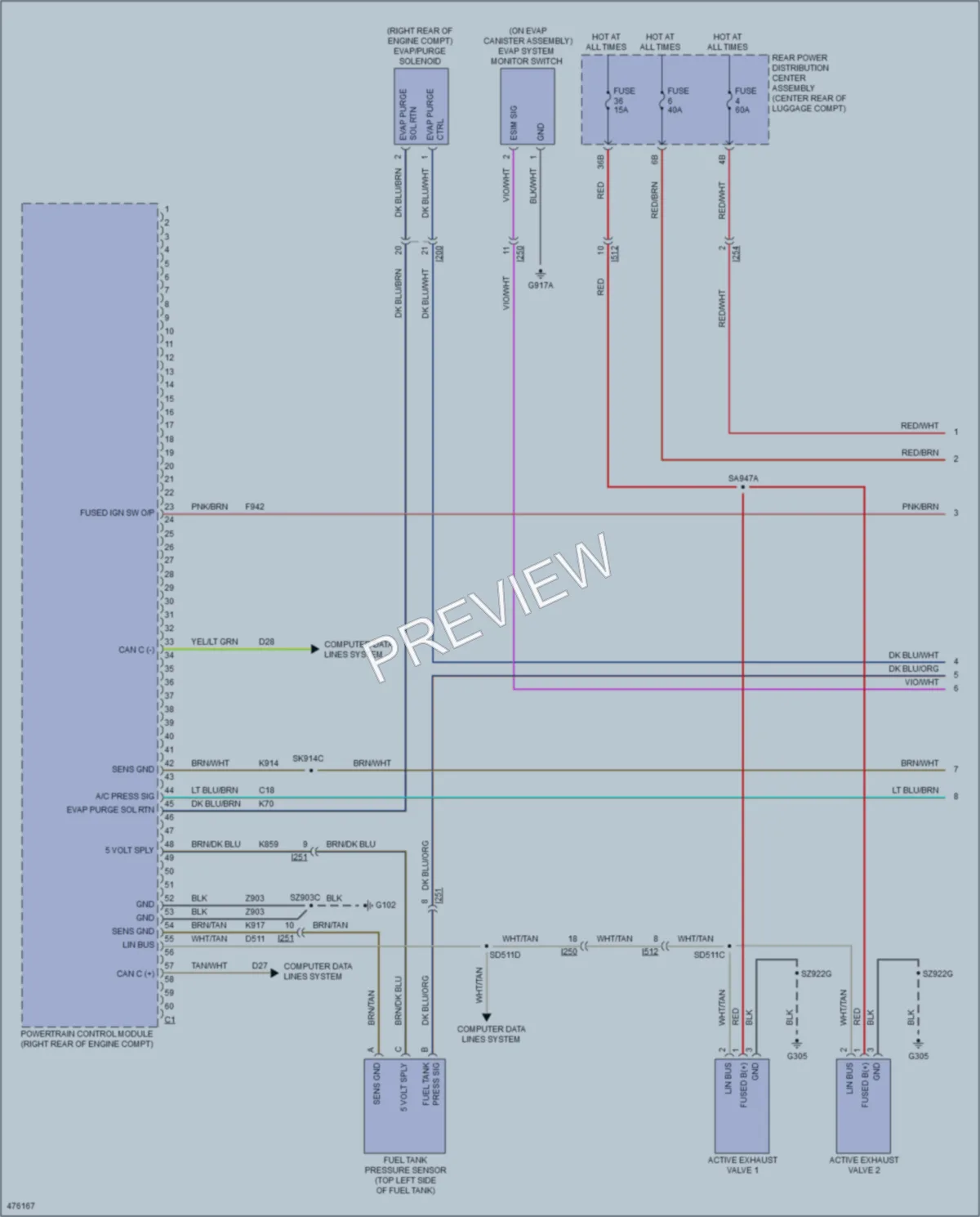2015 Dodge Challenger Engine Performance wiring diagram preview