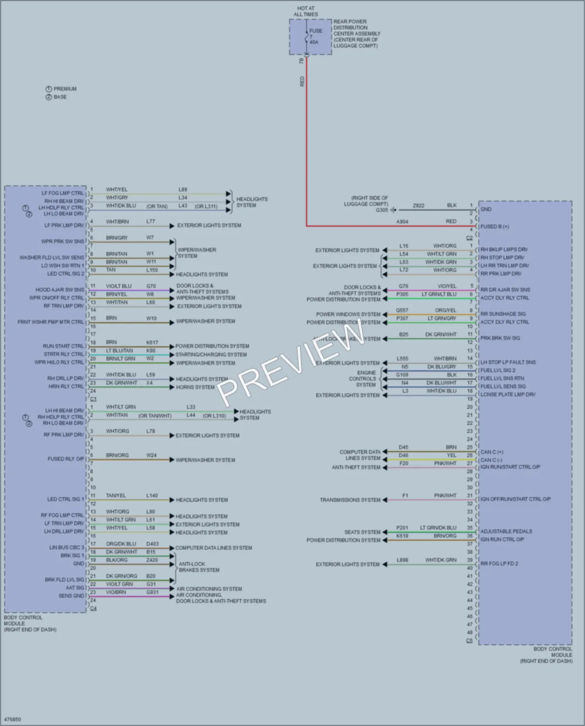 2015 Dodge Charger Body Control Modules wiring diagram preview