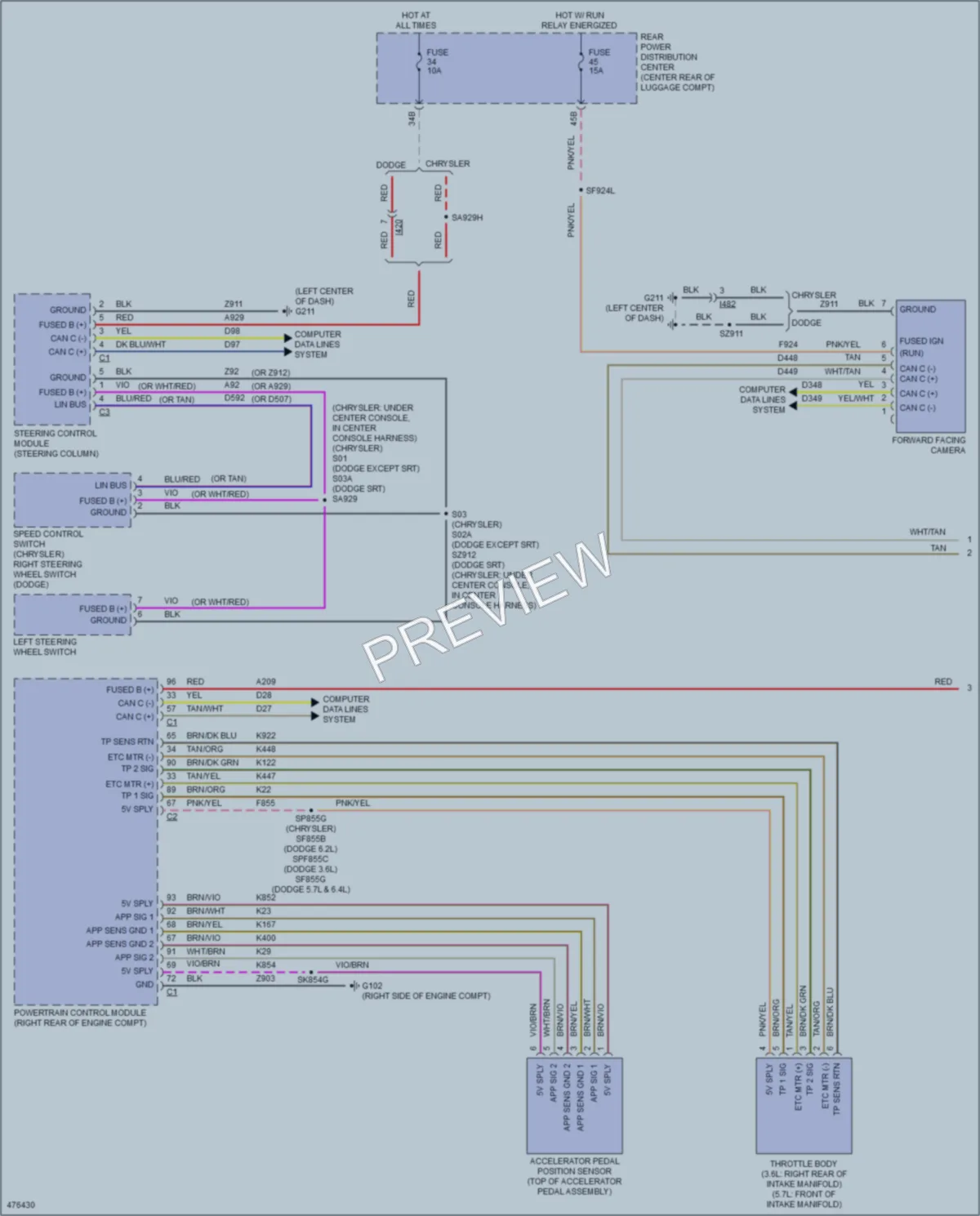2015 Dodge Charger Cruise Control wiring diagram preview