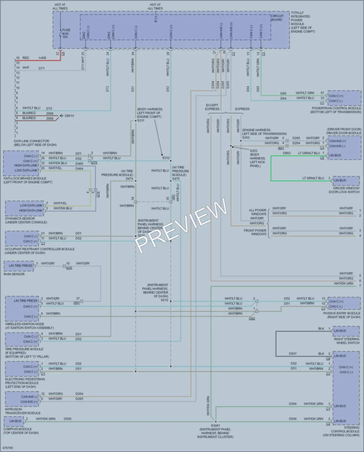 2015 Dodge GrandCaravan Computer Data Lines wiring diagram preview