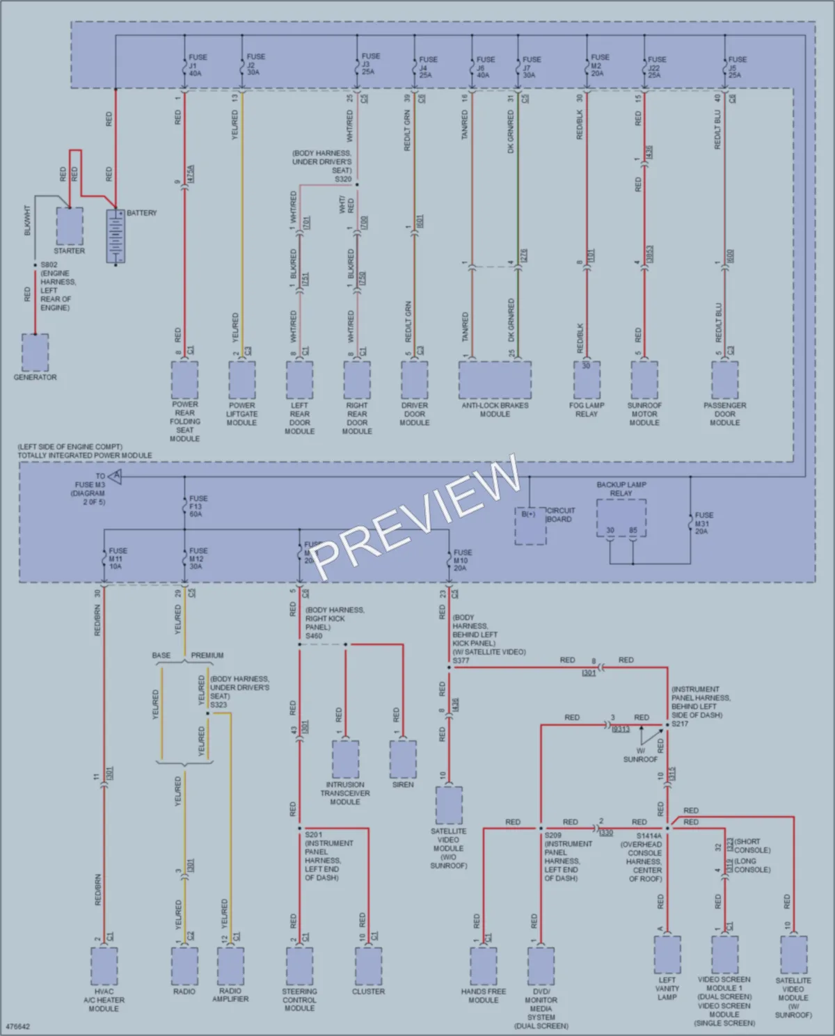 2015 Dodge GrandCaravan Power Distribution wiring diagram preview