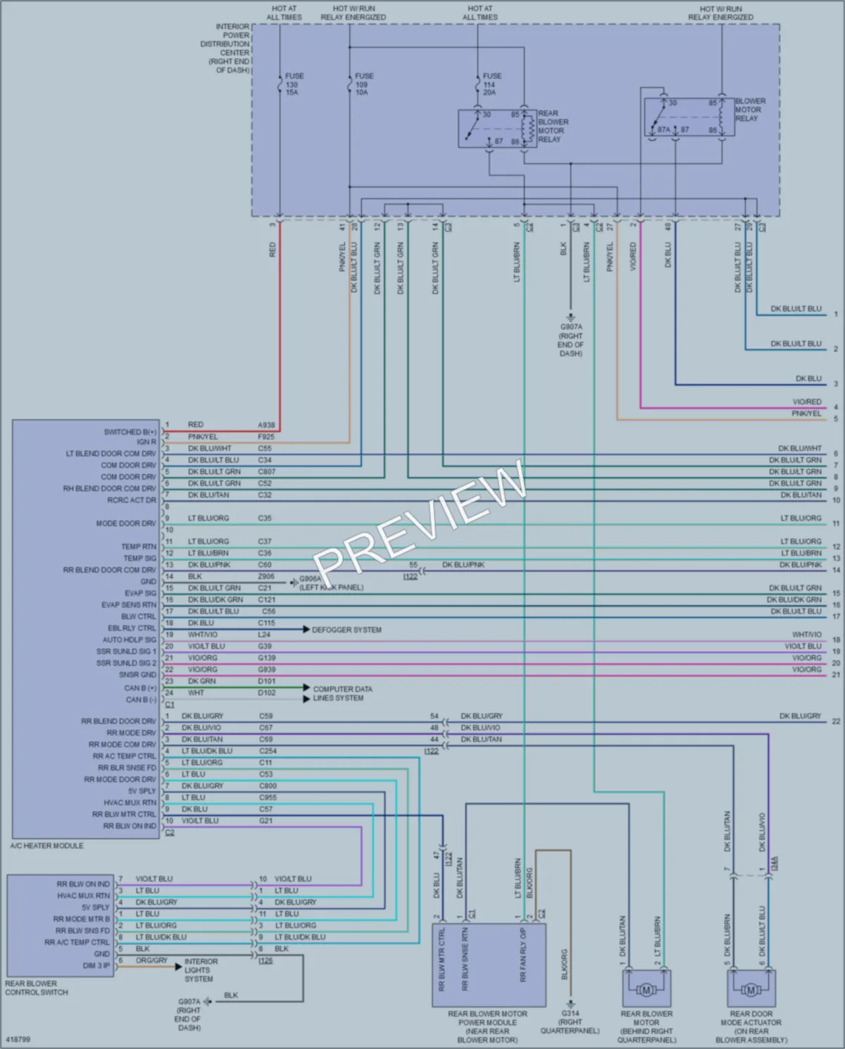 2015 Dodge Journey Air Conditioning wiring diagram preview