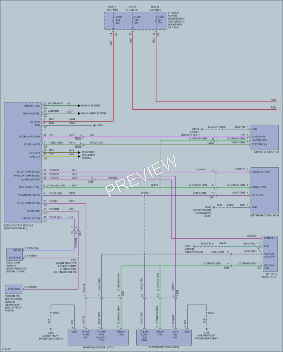 2015 Dodge Journey Anti Theft wiring diagram preview