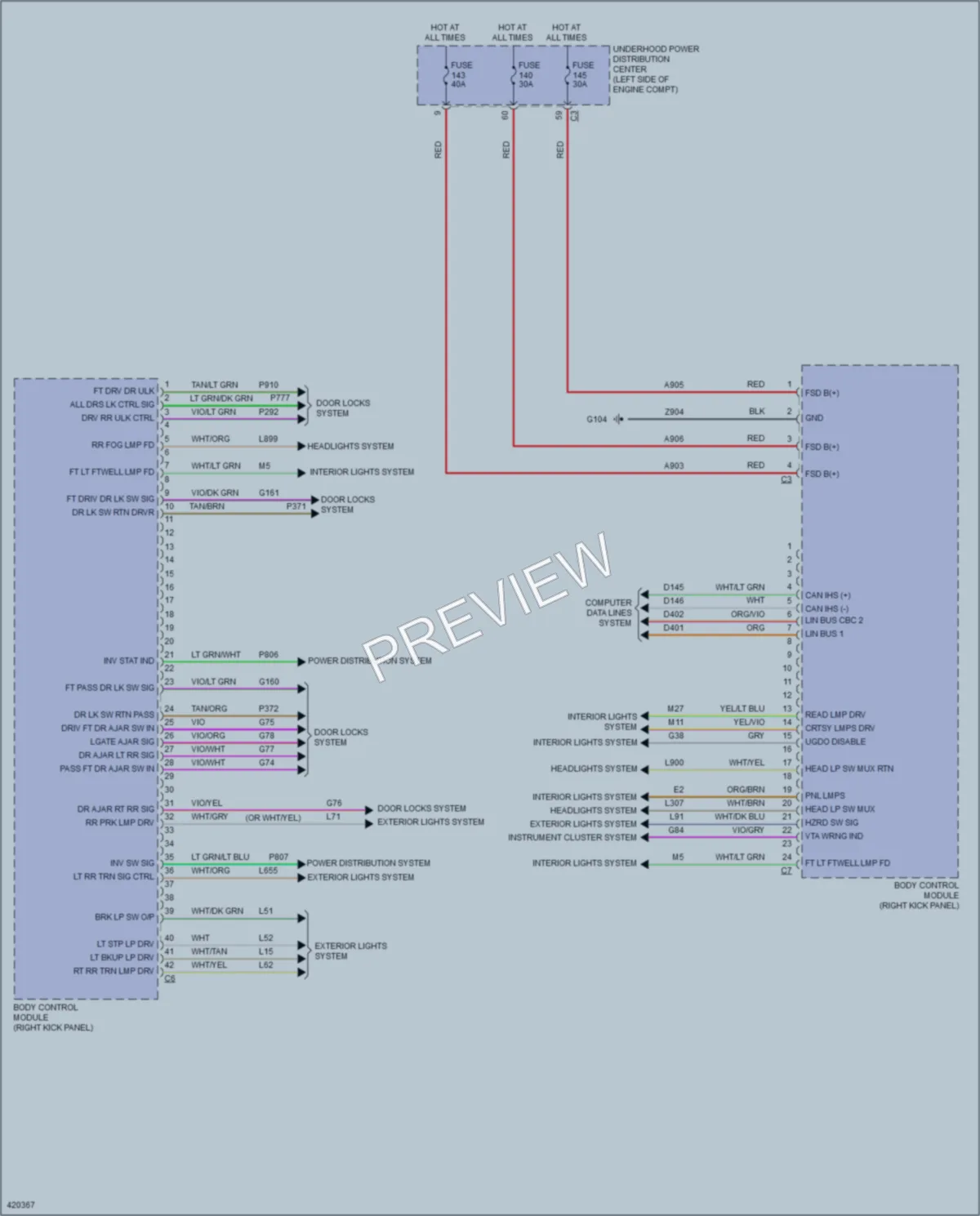 2015 Dodge Journey Body Control Modules wiring diagram preview