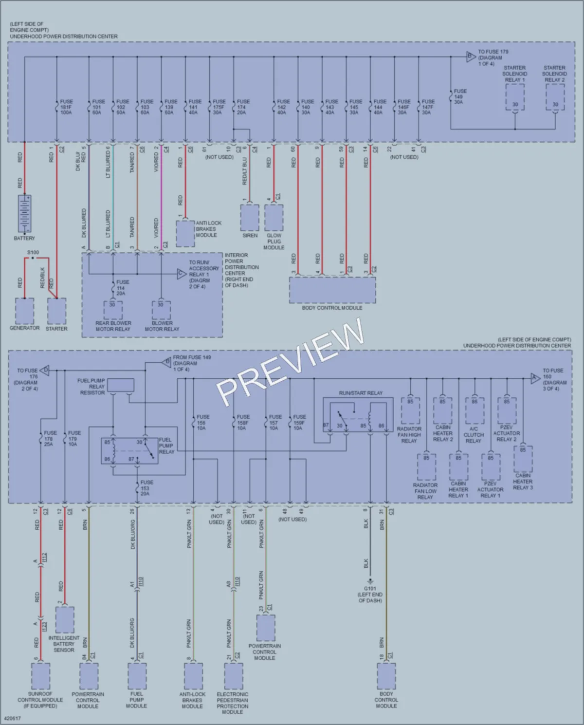 2015 Dodge Journey Power Distribution wiring diagram preview