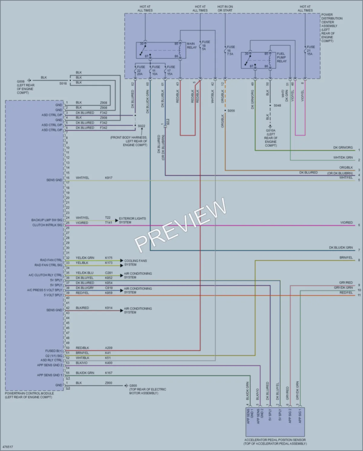 2015 Fiat 500 Engine Performance wiring diagram preview