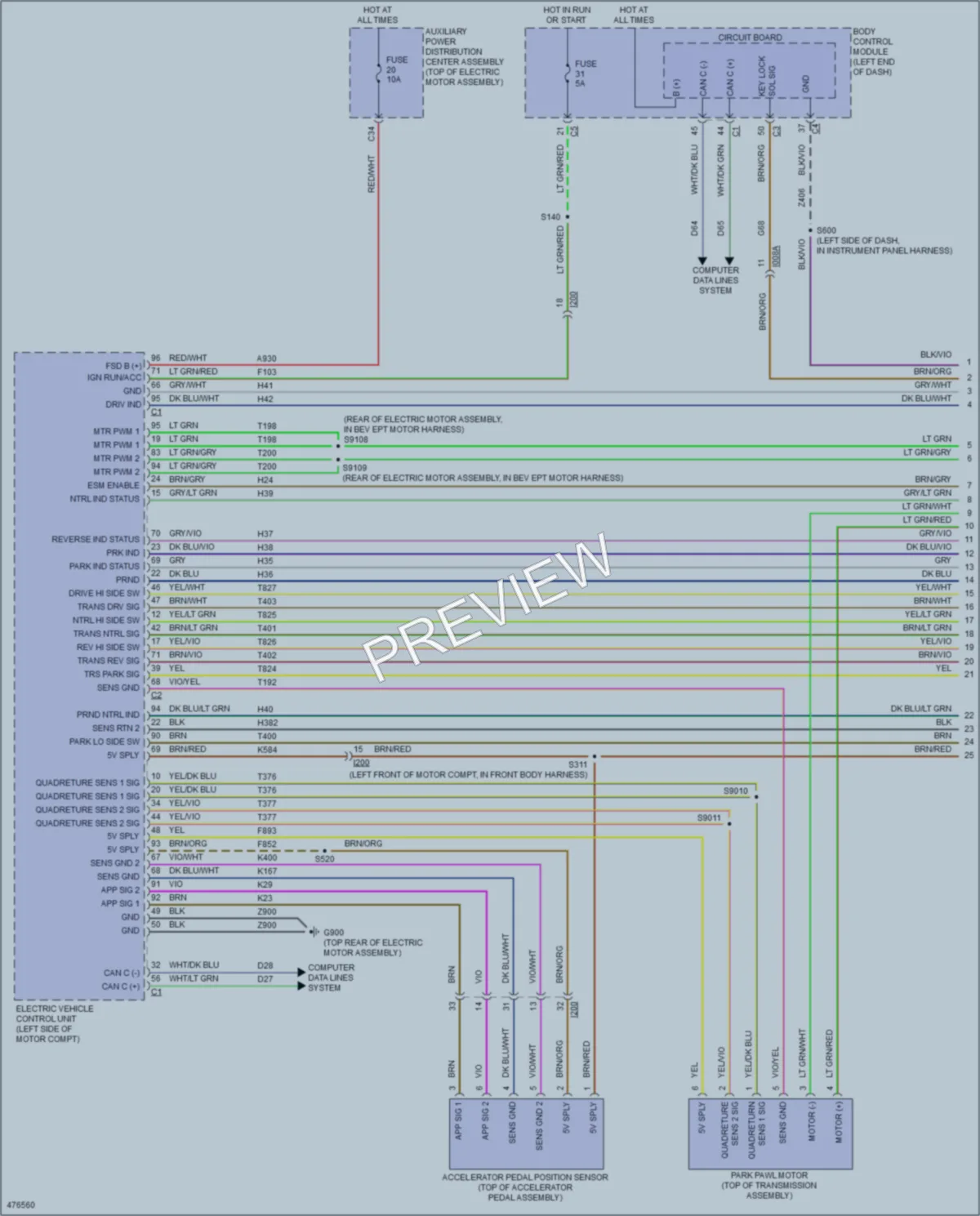 2015 Fiat 500 Transmission wiring diagram preview