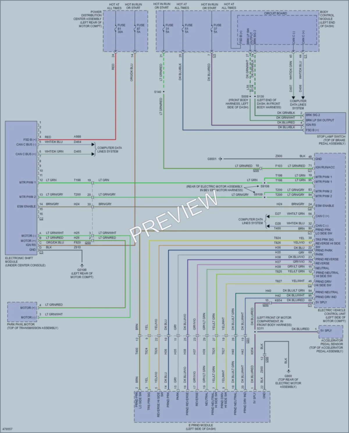 2015 Fiat 500C Shift Interlock wiring diagram preview