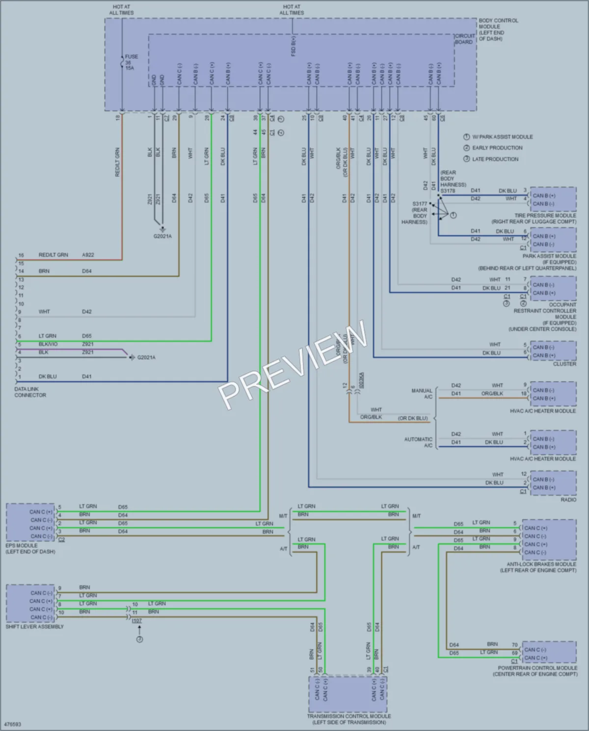 2015 Fiat 500L Computer Data Lines wiring diagram preview