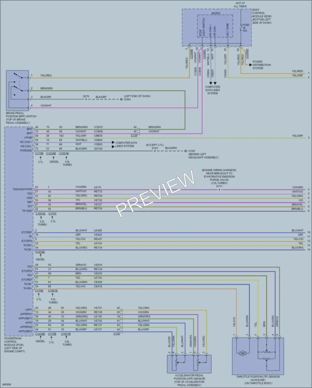 2015 Ford 250Transit Cruise Control wiring diagram preview