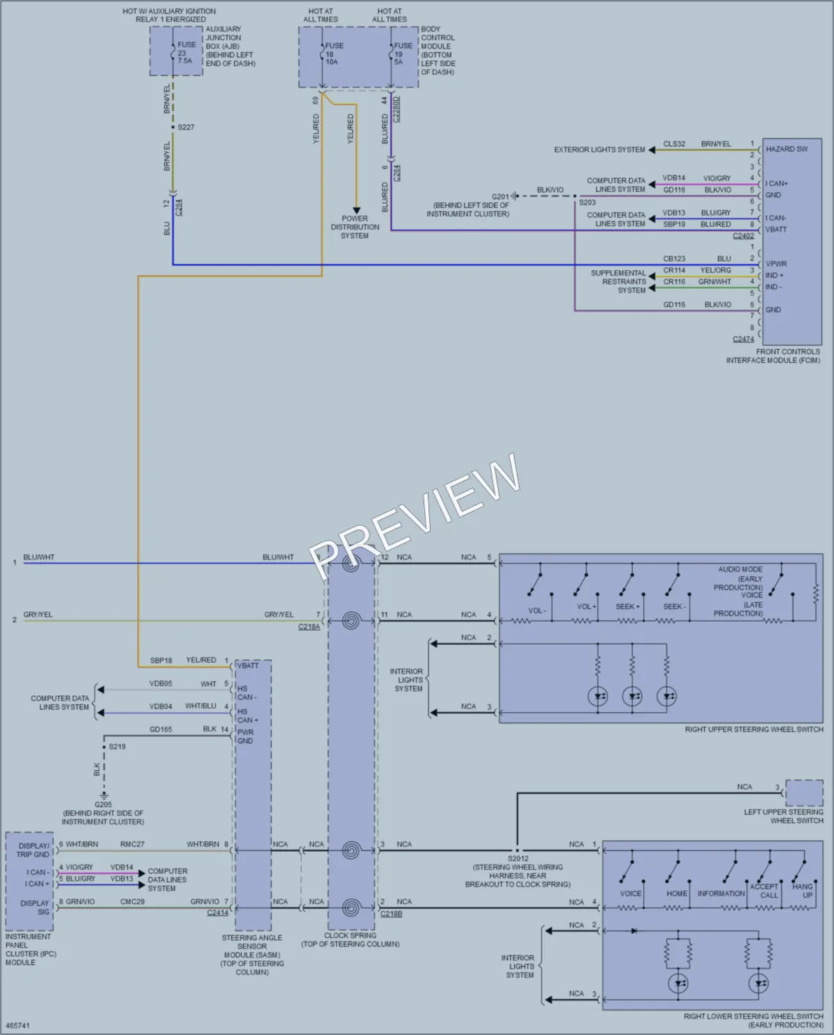 2015 Ford 350HDTransit Radio wiring diagram preview