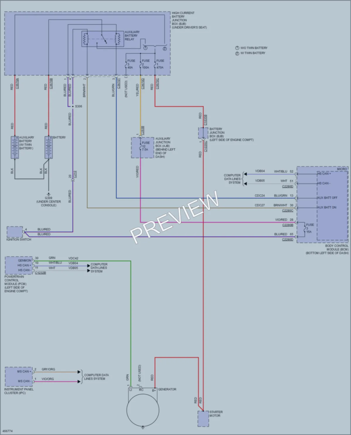 2015 Ford 350HDTransit Starting Charging wiring diagram preview