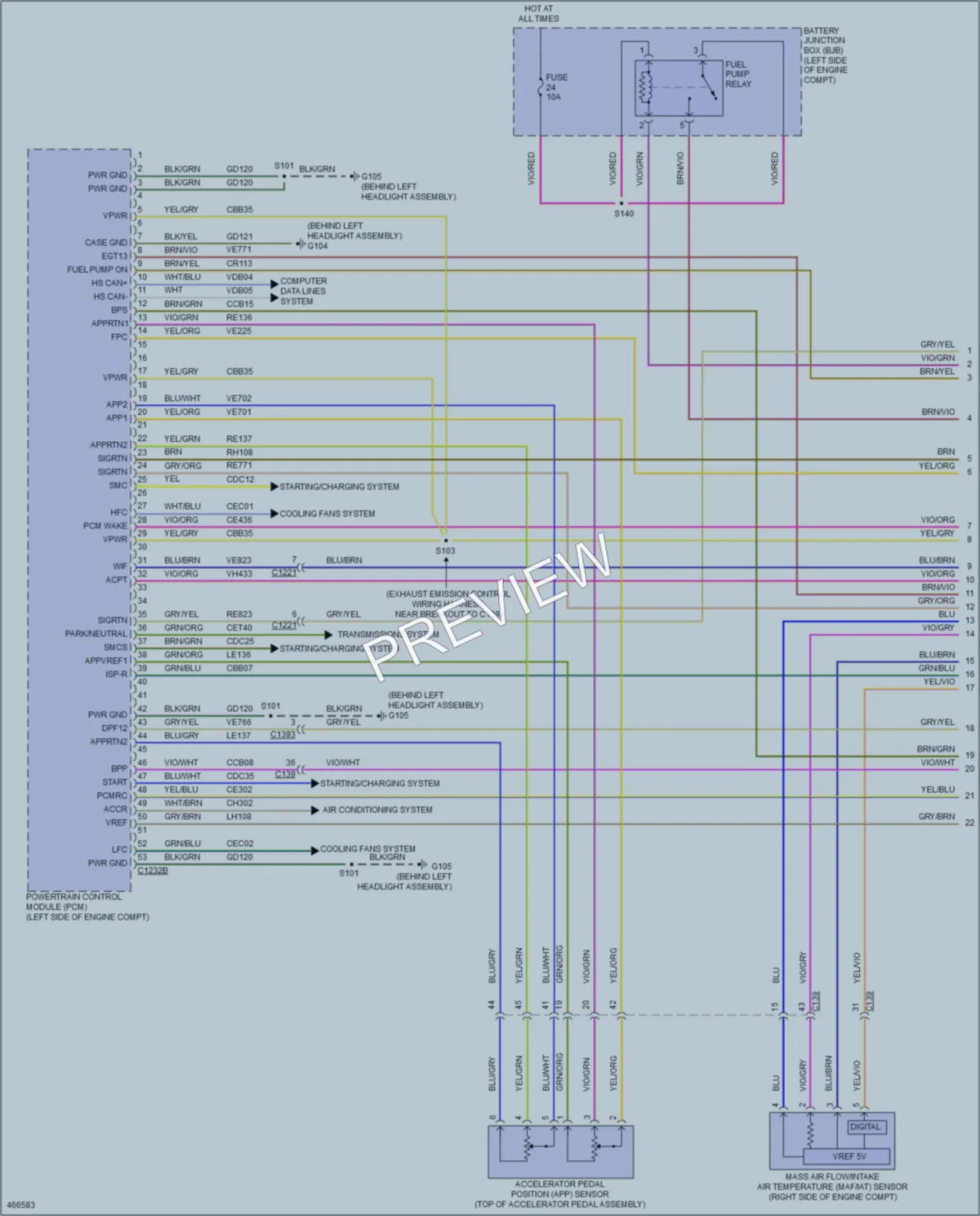 2015 Ford 350Transit Engine Performance wiring diagram preview