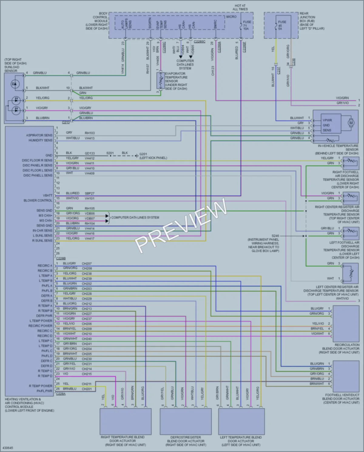 2015 Ford CMaxEnergi Air Conditioning wiring diagram preview