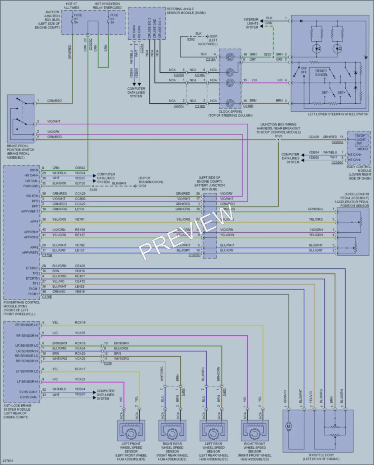2015 Ford CMaxEnergi Cruise Control wiring diagram preview