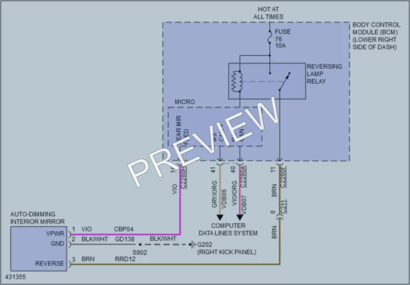 2015 Ford CMaxEnergi Power Mirrors wiring diagram preview