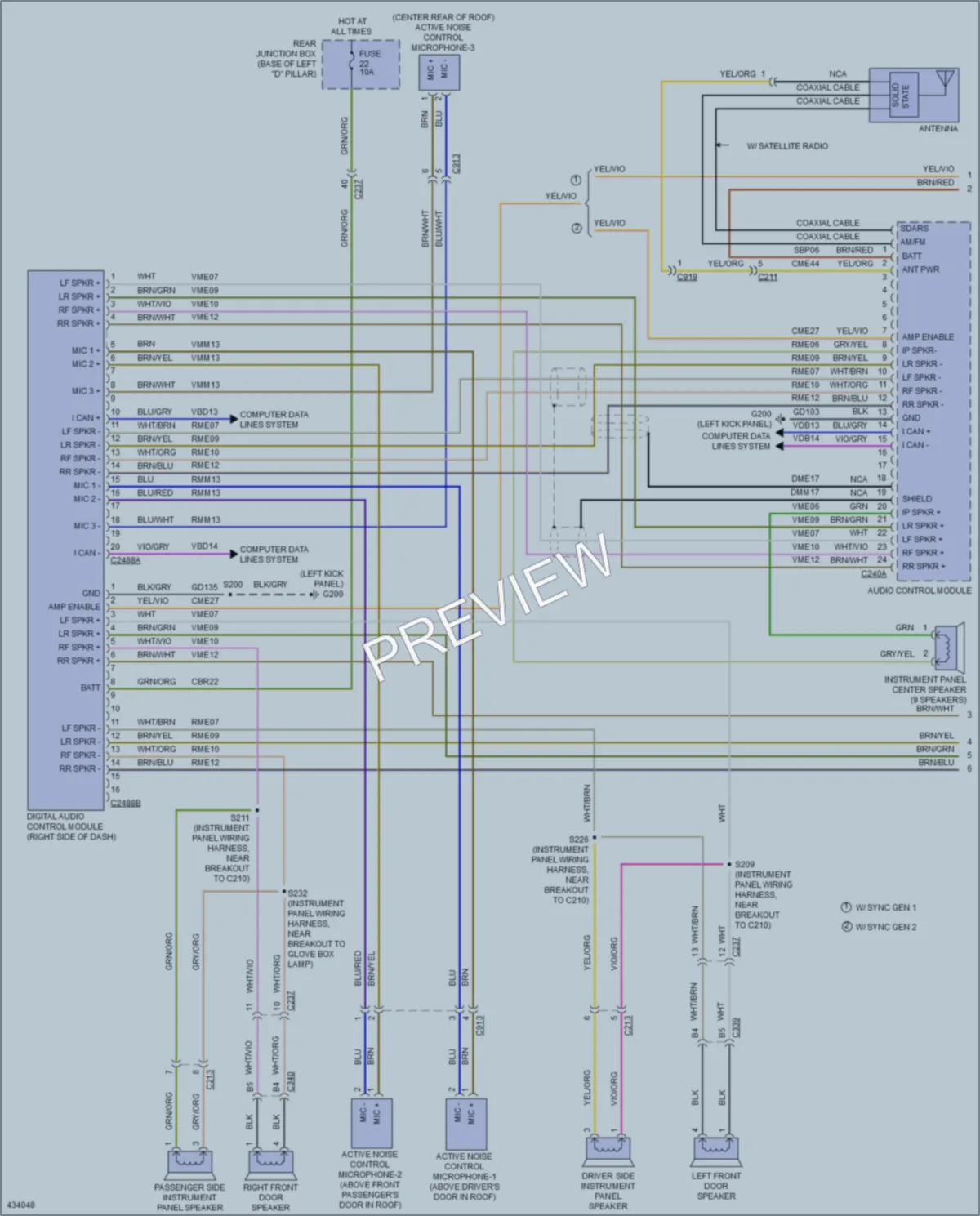 2015 Ford CMaxEnergi Radio wiring diagram preview