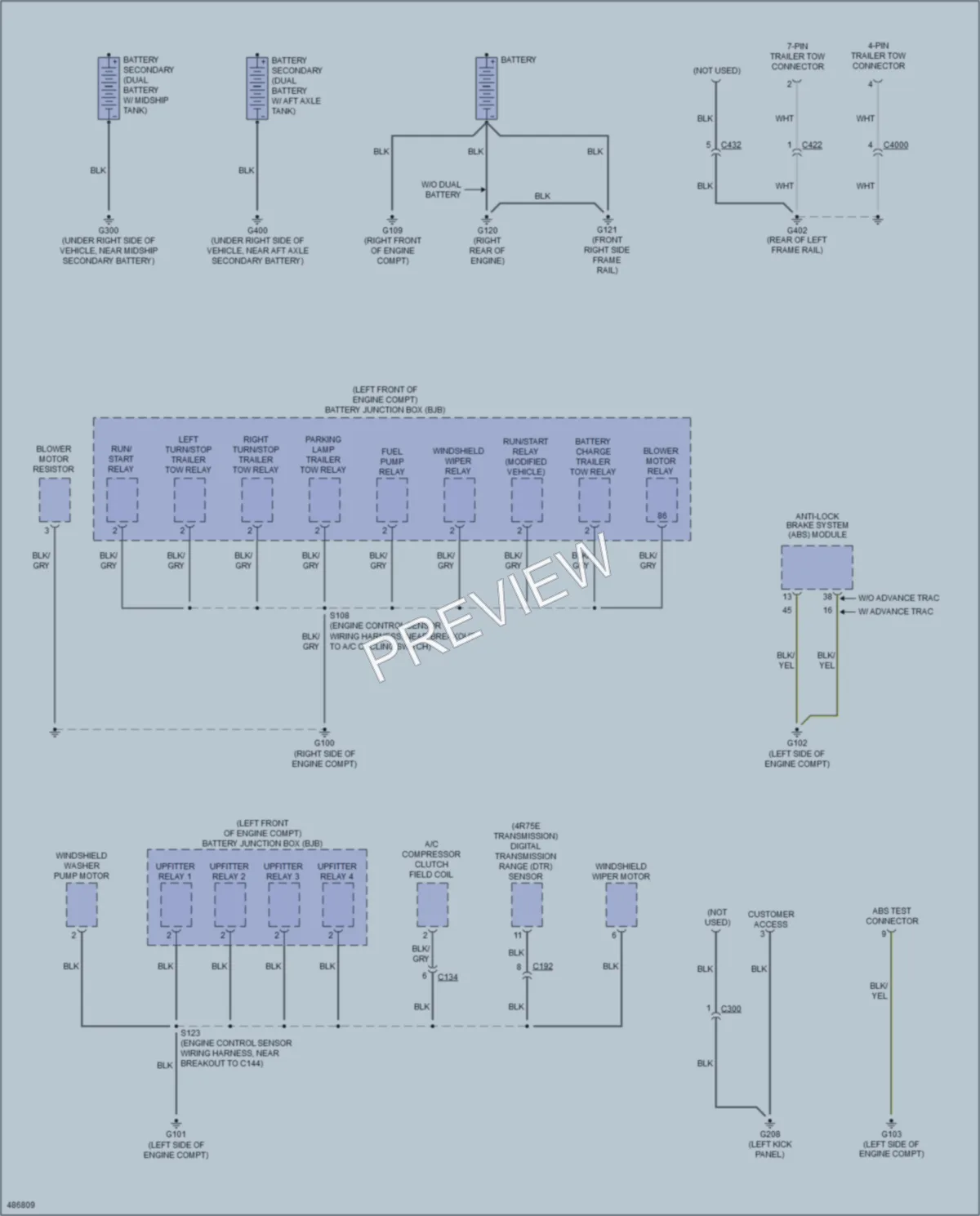 2015 Ford E450Econoline Ground Distribution wiring diagram preview