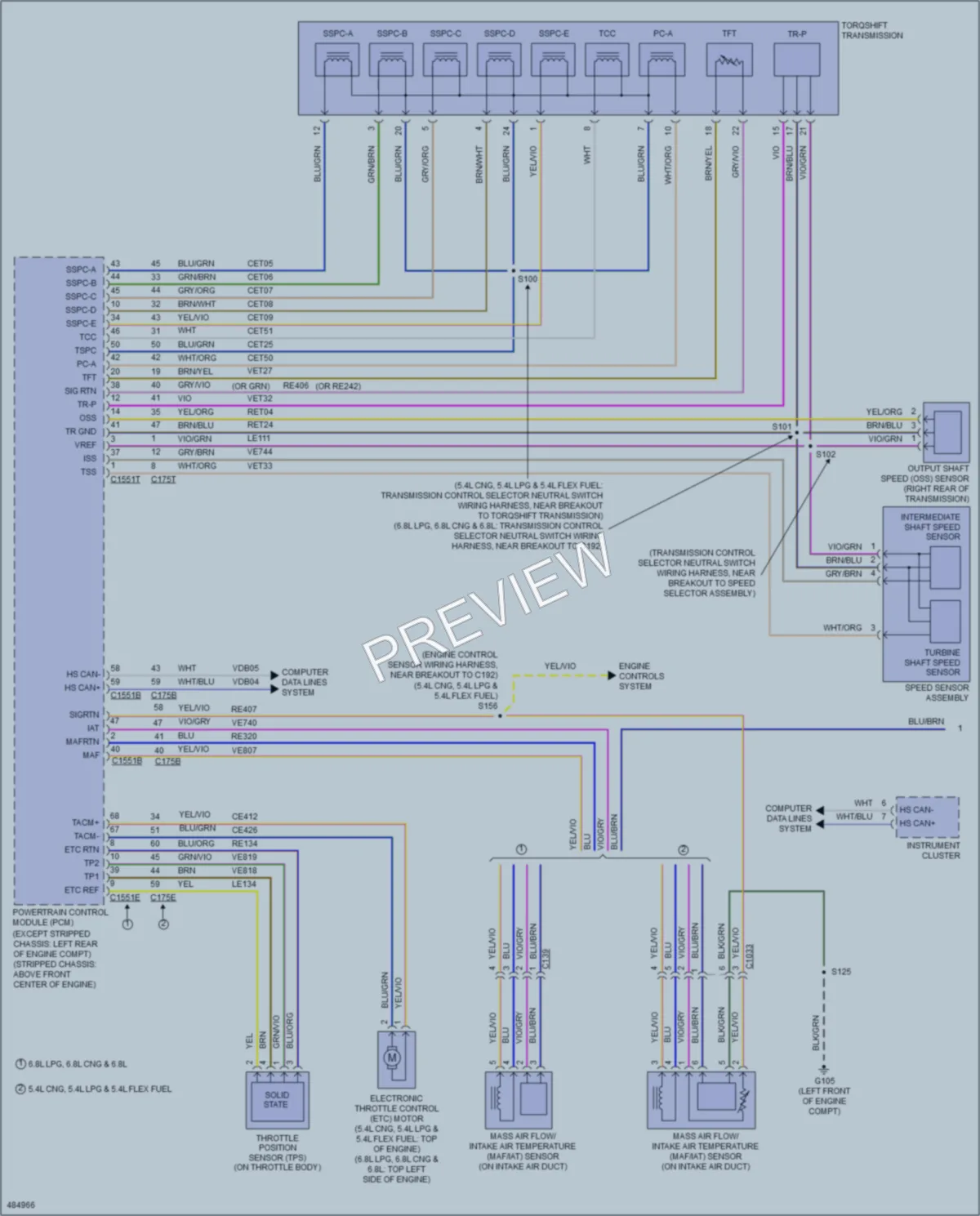 2015 Ford E450Econoline Transmission wiring diagram preview