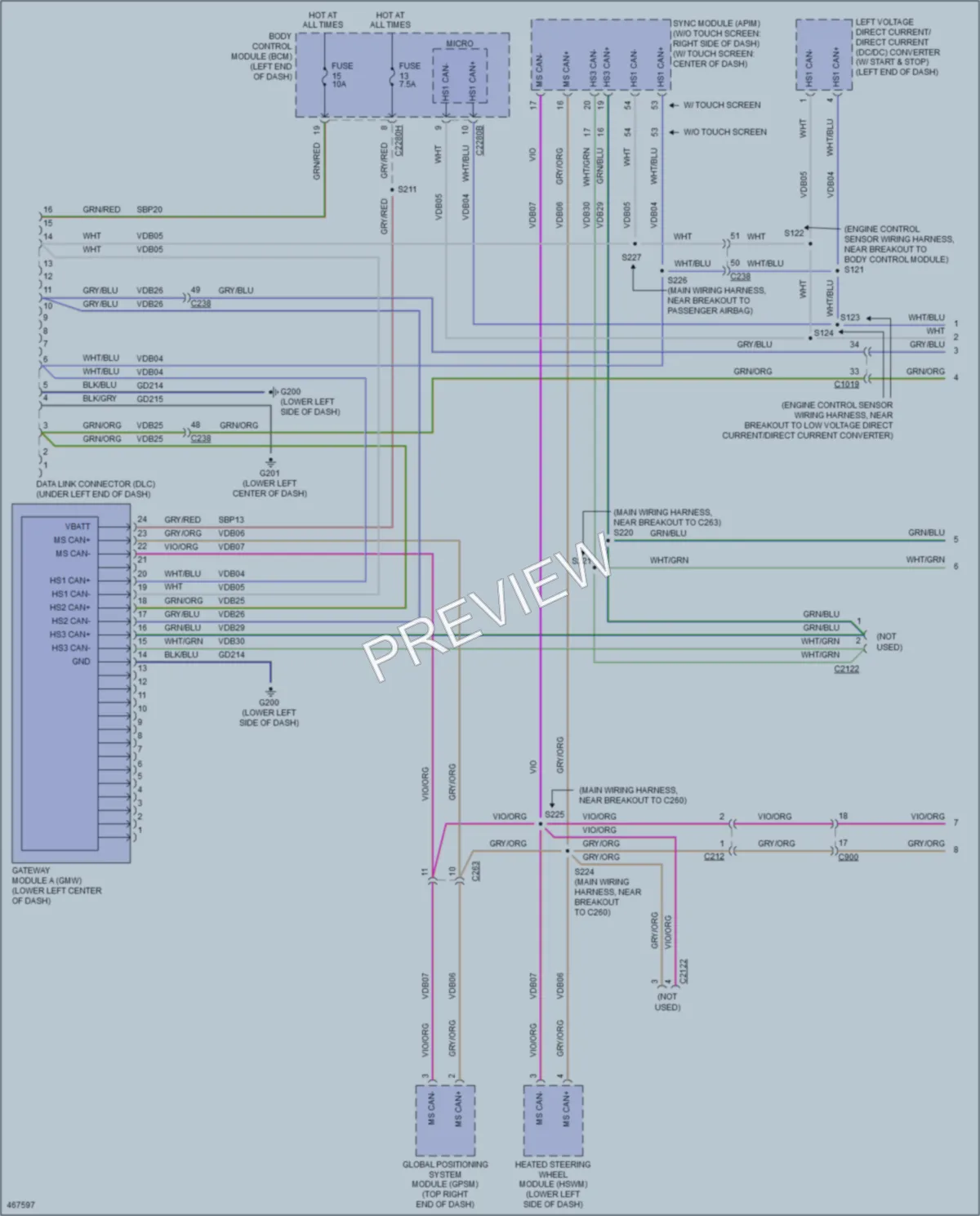 2015 Ford Edge Computer Data Lines wiring diagram preview