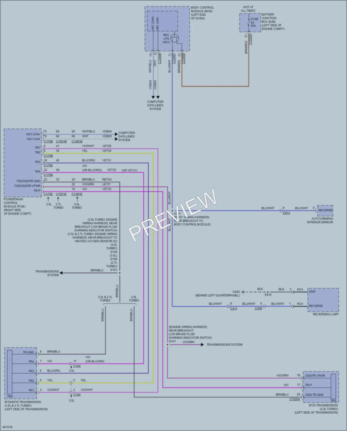 2015 Ford Edge Exterior Lights wiring diagram preview