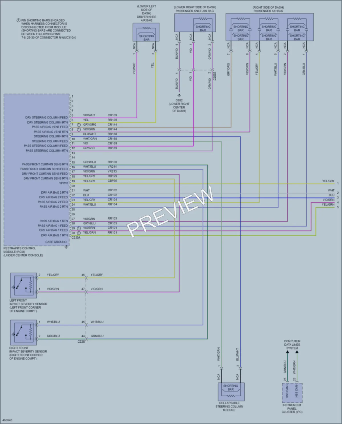 2015 Ford Edge Supplemental Restraints wiring diagram preview