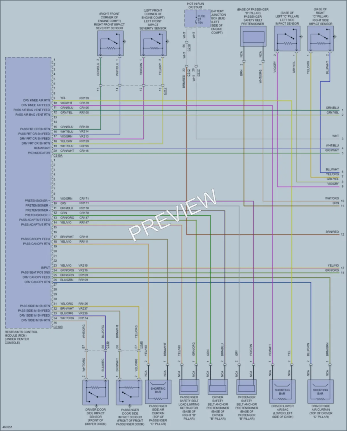 2015 Ford Escape Supplemental Restraints wiring diagram preview