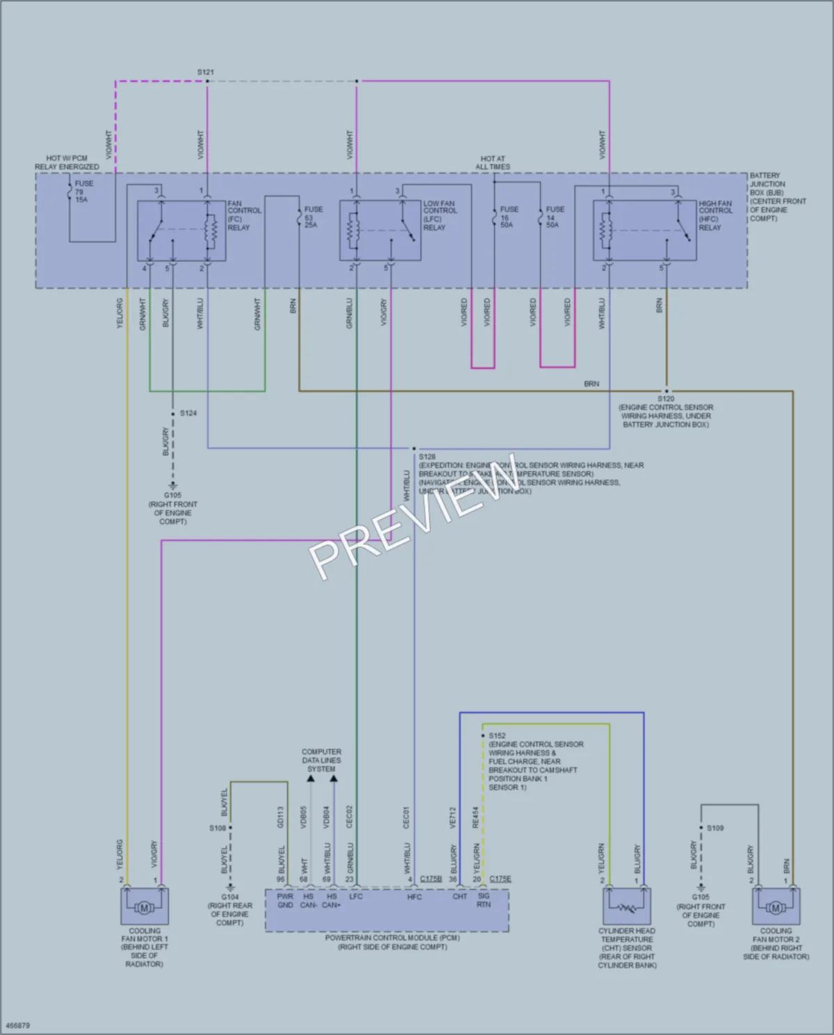 2015 Ford Expedition Cooling Fan wiring diagram preview