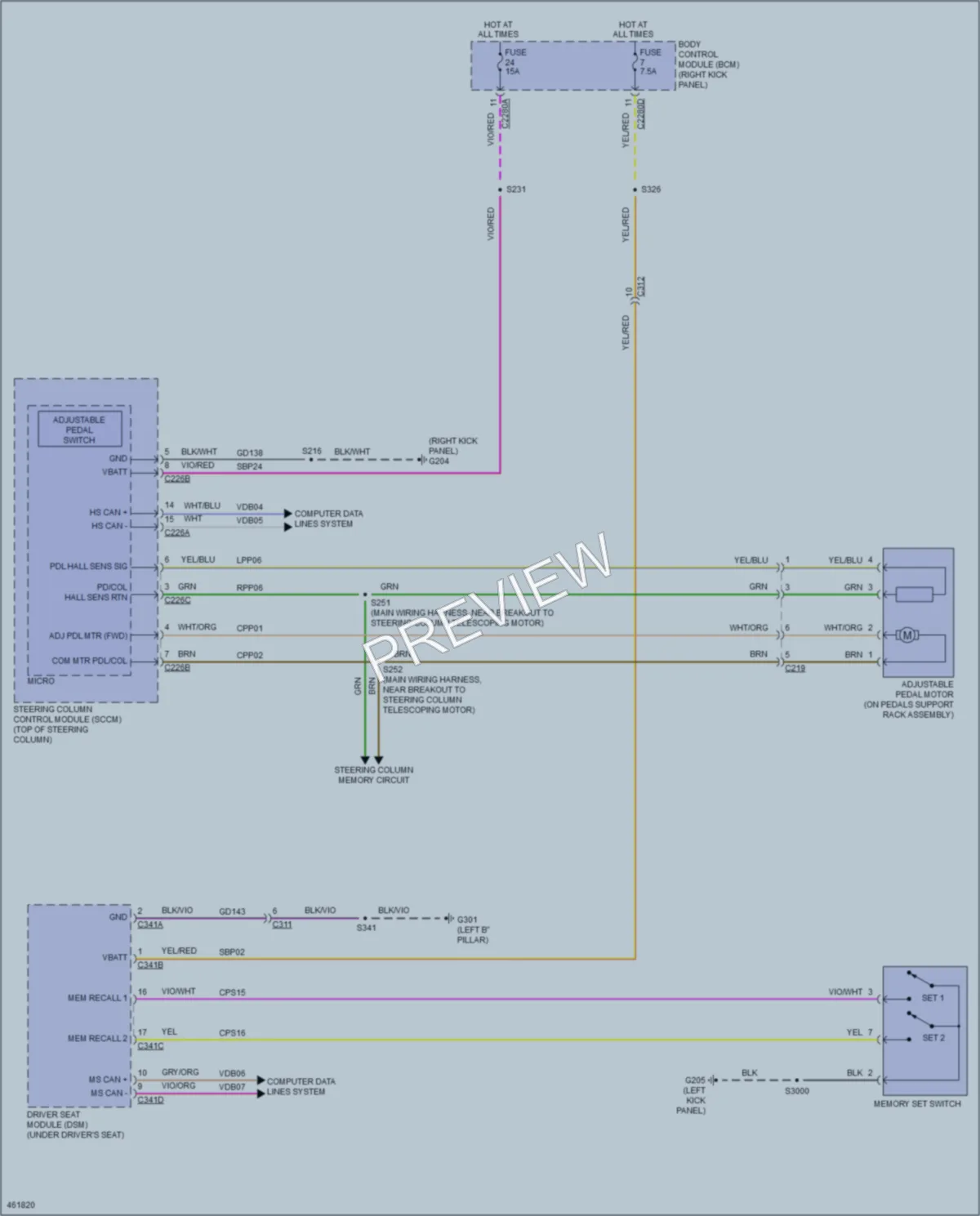 2015 Ford Expedition Memory Systems wiring diagram preview
