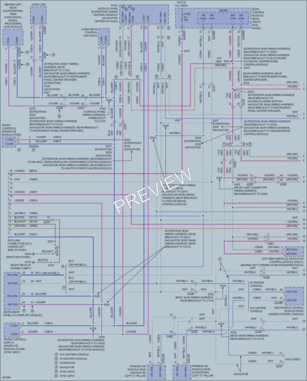 2015 Ford ExpeditionEL Computer Data Lines wiring diagram preview