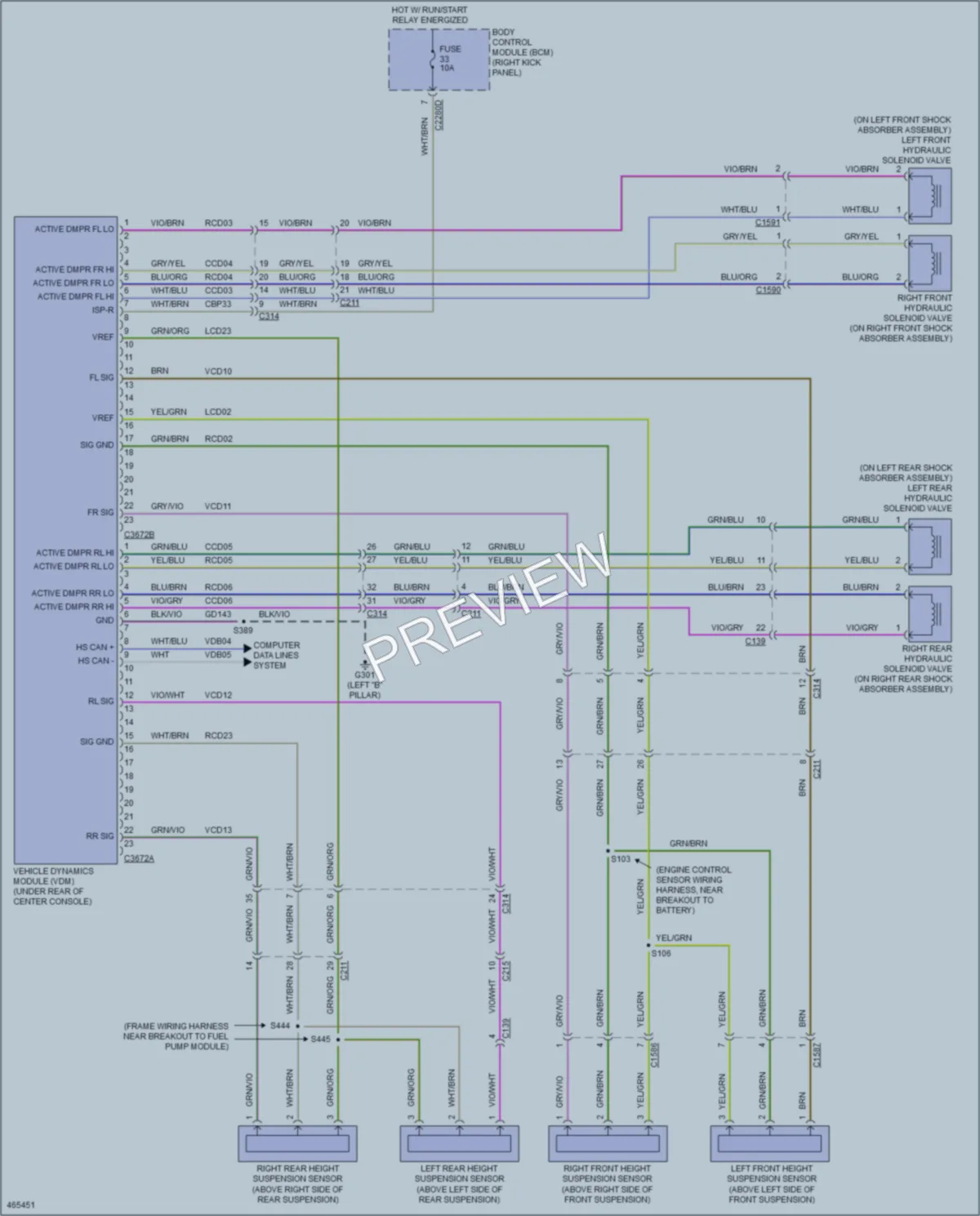 2015 Ford ExpeditionEL Electronic Suspension wiring diagram preview