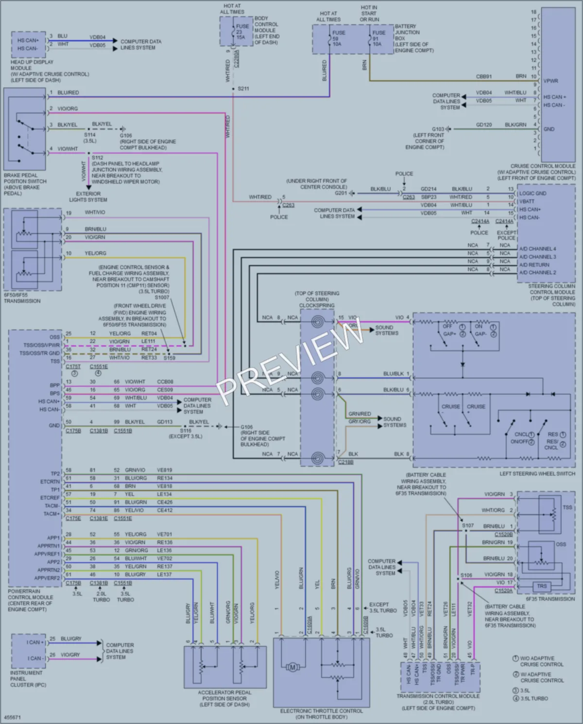2015 Ford Explorer Cruise Control wiring diagram preview
