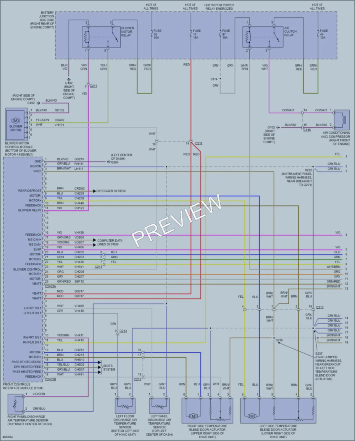 2015 Ford F150 Air Conditioning wiring diagram preview