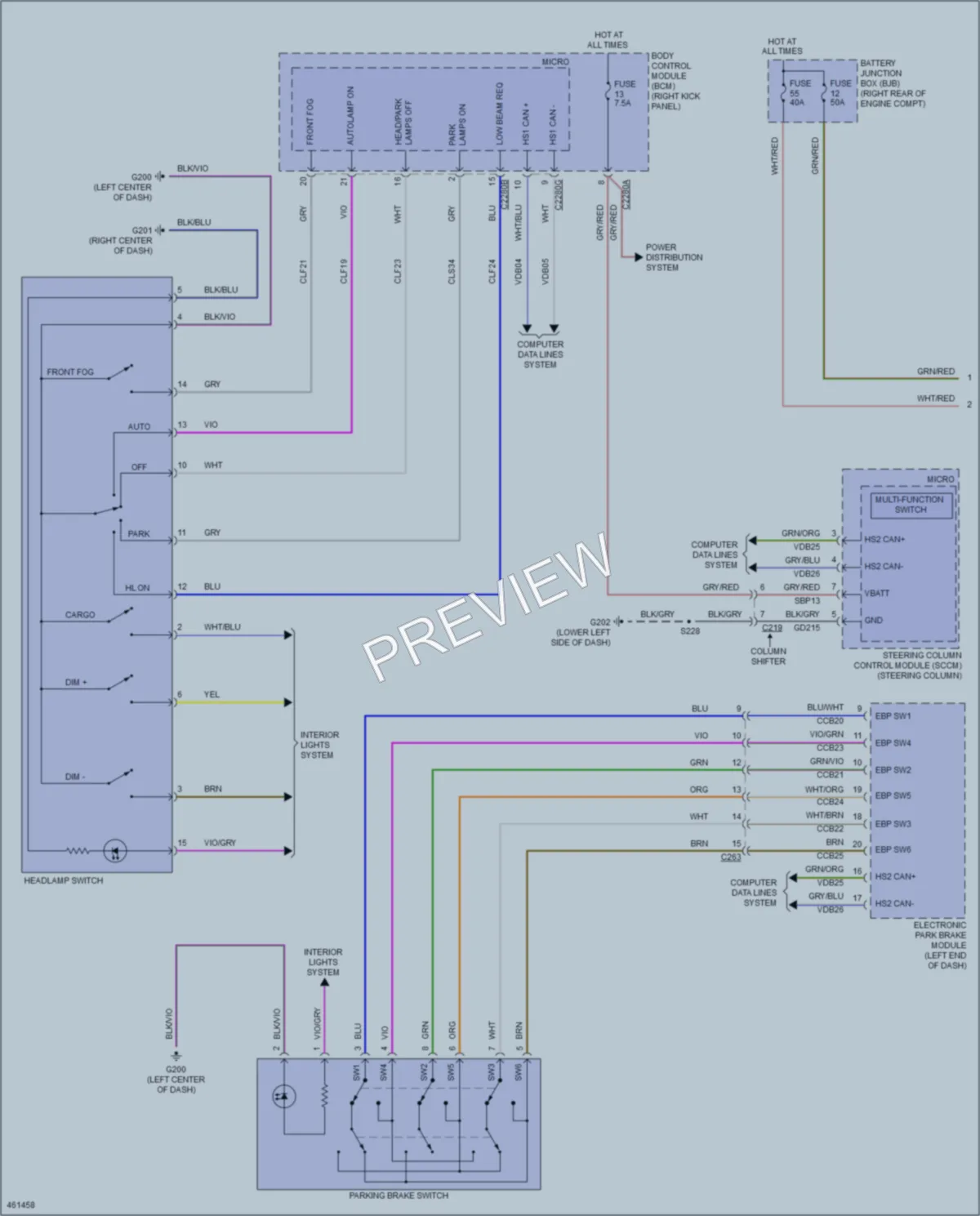 2015 Ford F150 Headlights wiring diagram preview