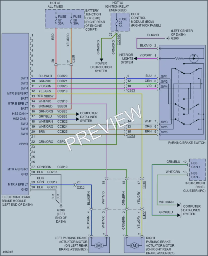 2015 Ford F150 Shift Interlock wiring diagram preview
