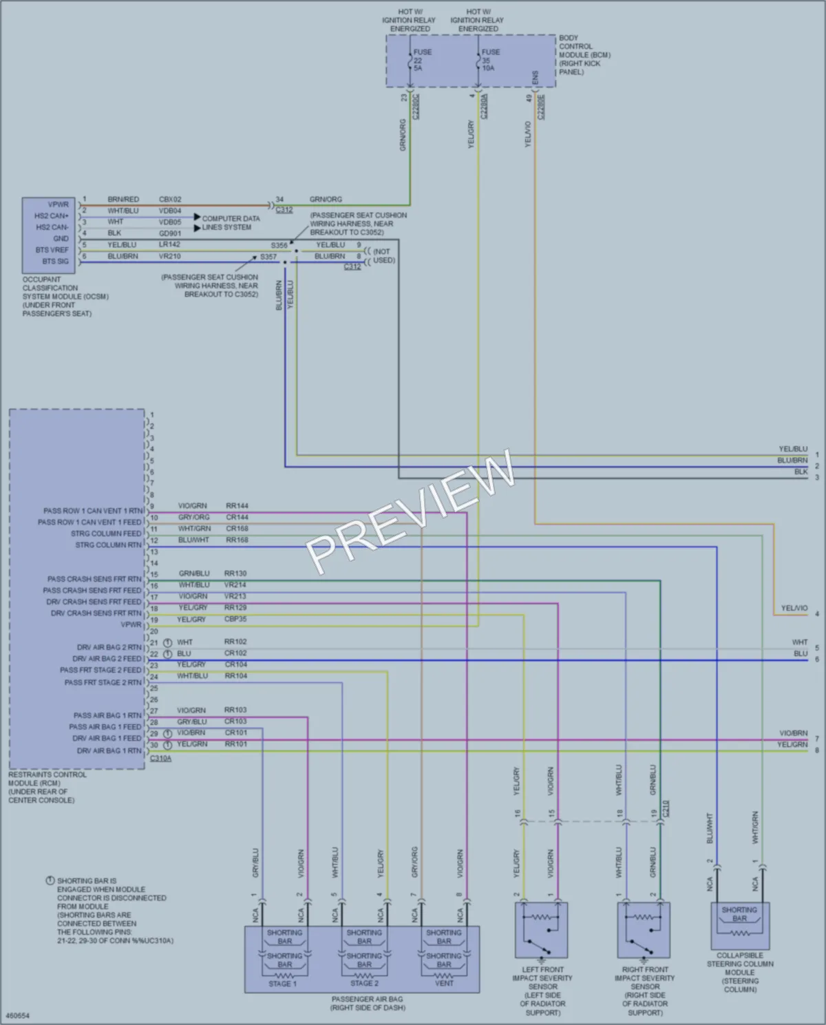 2015 Ford F150 Supplemental Restraints wiring diagram preview