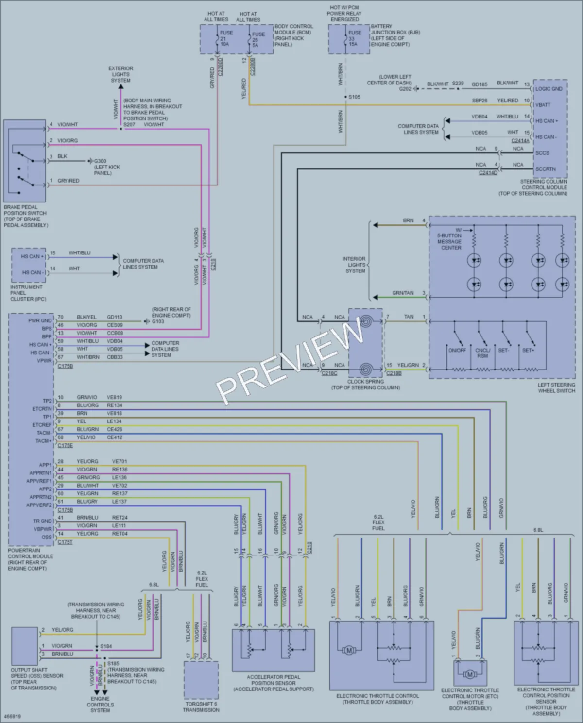 2015 Ford F250SuperDuty Cruise Control wiring diagram preview