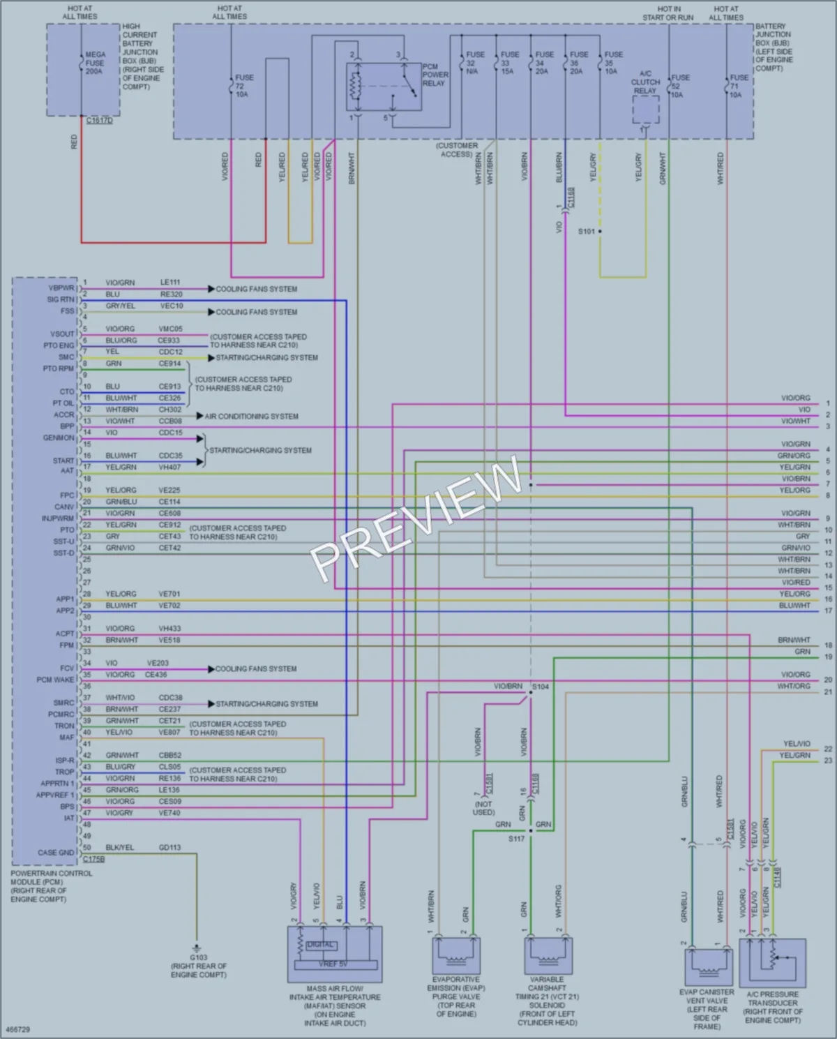 2015 Ford F350SuperDuty Engine Performance wiring diagram preview