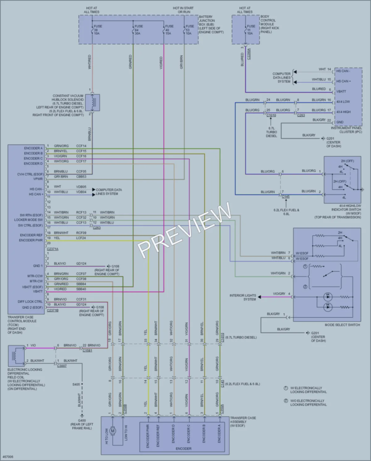 2015 Ford F350SuperDuty Transmission wiring diagram preview