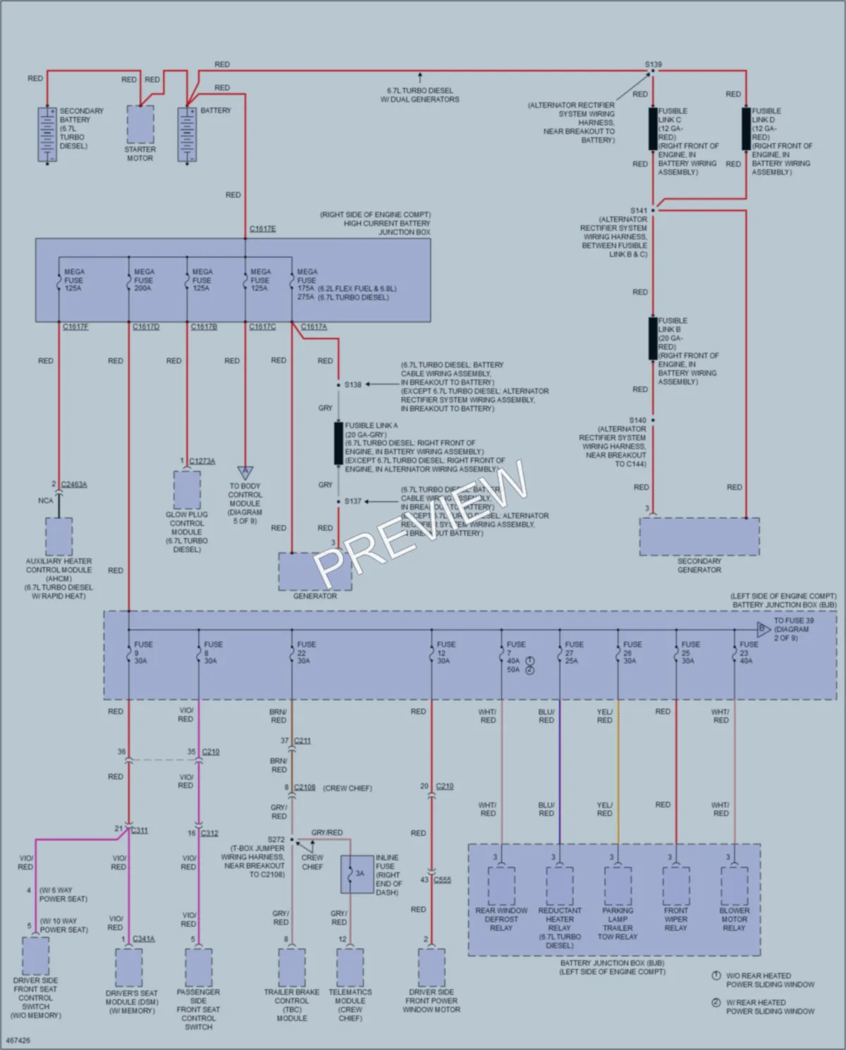 2015 Ford F450SuperDuty Power Distribution wiring diagram preview