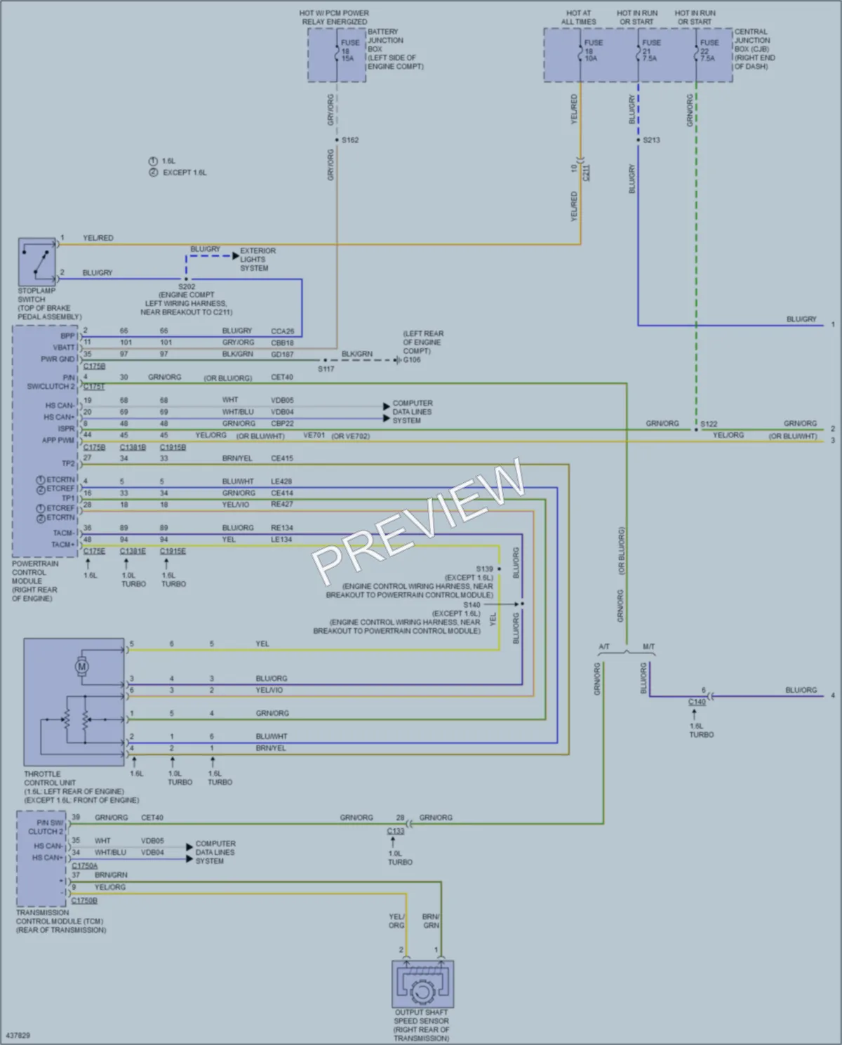 2015 Ford Fiesta Cruise Control wiring diagram preview