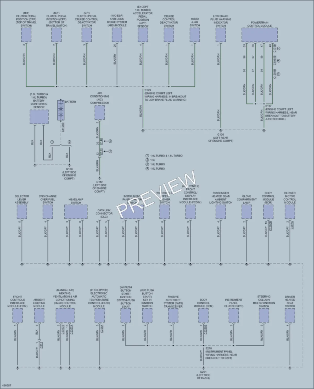2015 Ford Fiesta Ground Distribution wiring diagram preview