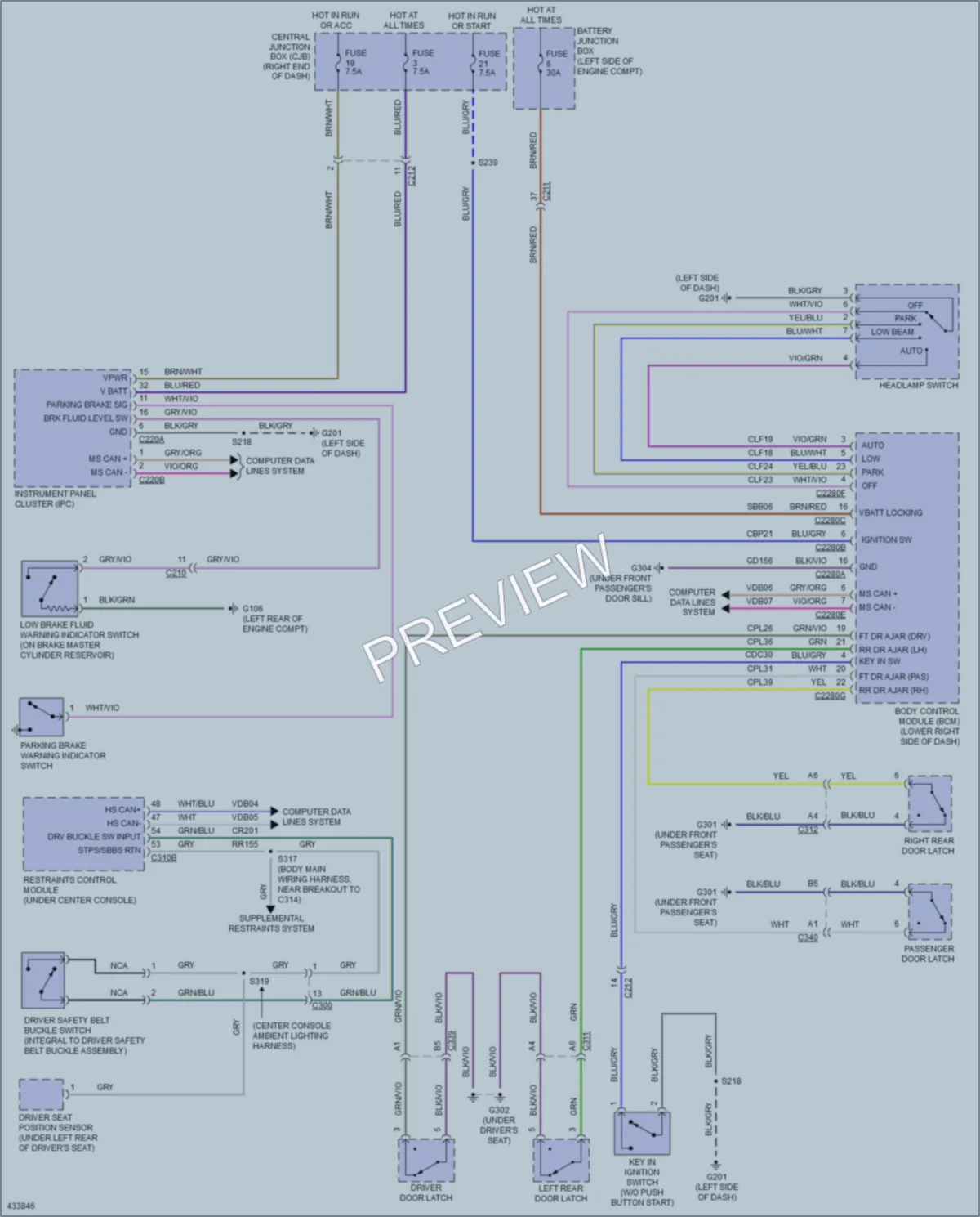 2015 Ford Fiesta Warning Systems wiring diagram preview