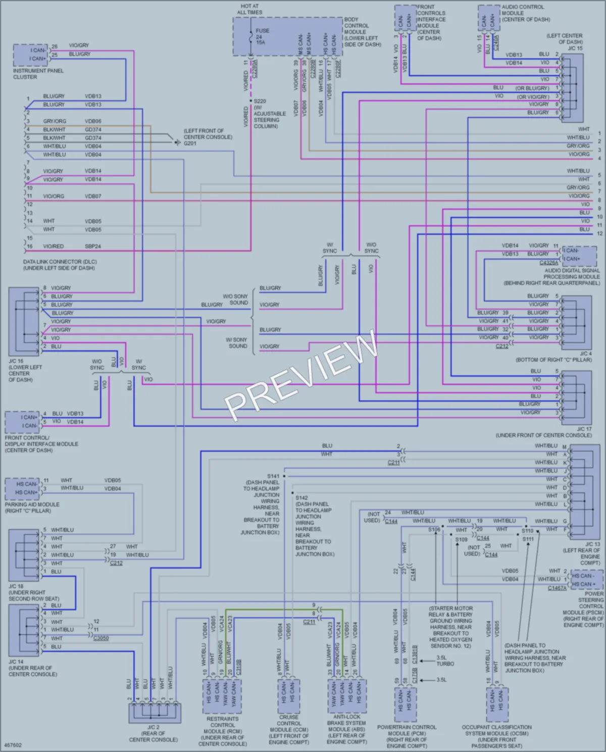 2015 Ford Flex Computer Data Lines wiring diagram preview