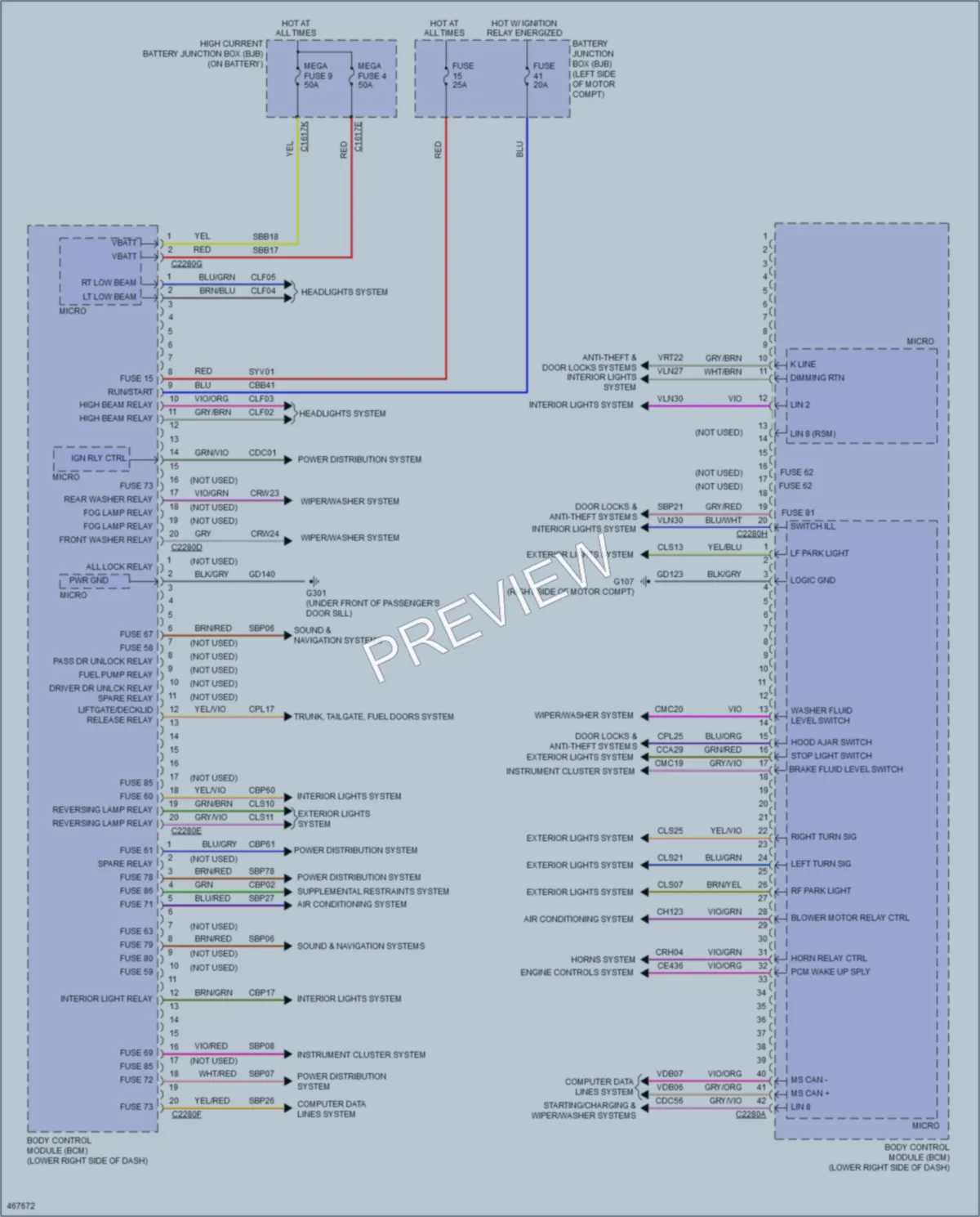 2015 Ford Focus Body Control Modules wiring diagram preview