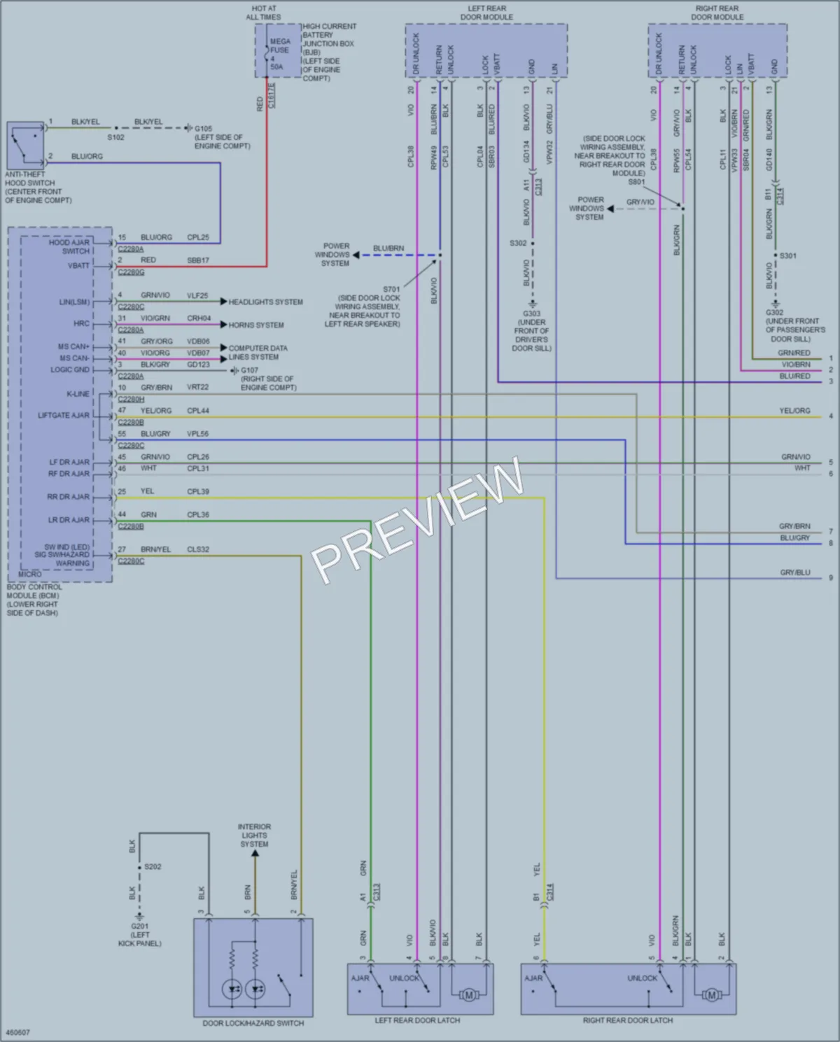 2015 Ford FocusElectric Anti Theft wiring diagram preview