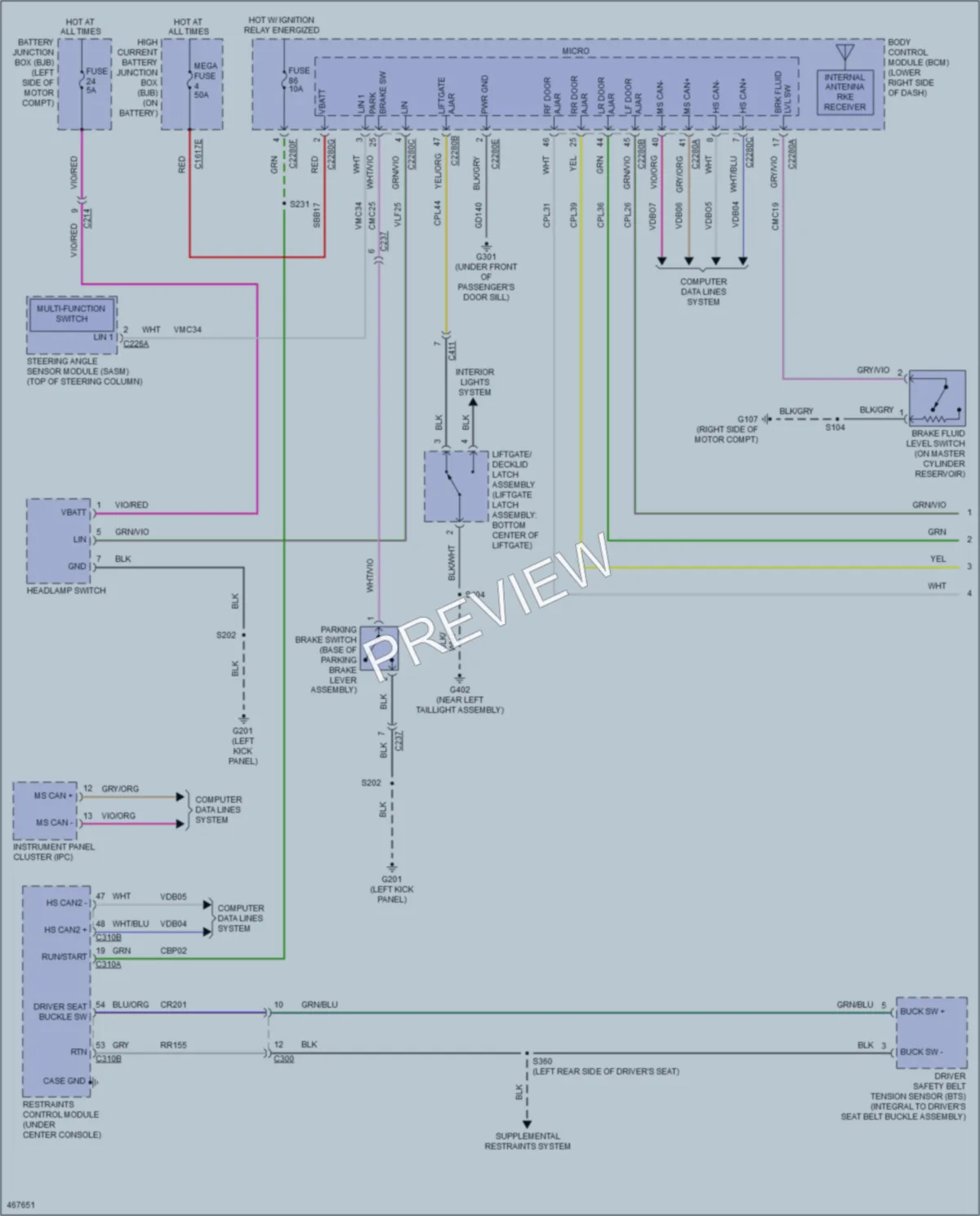 2015 Ford FocusElectric Warning Systems wiring diagram preview