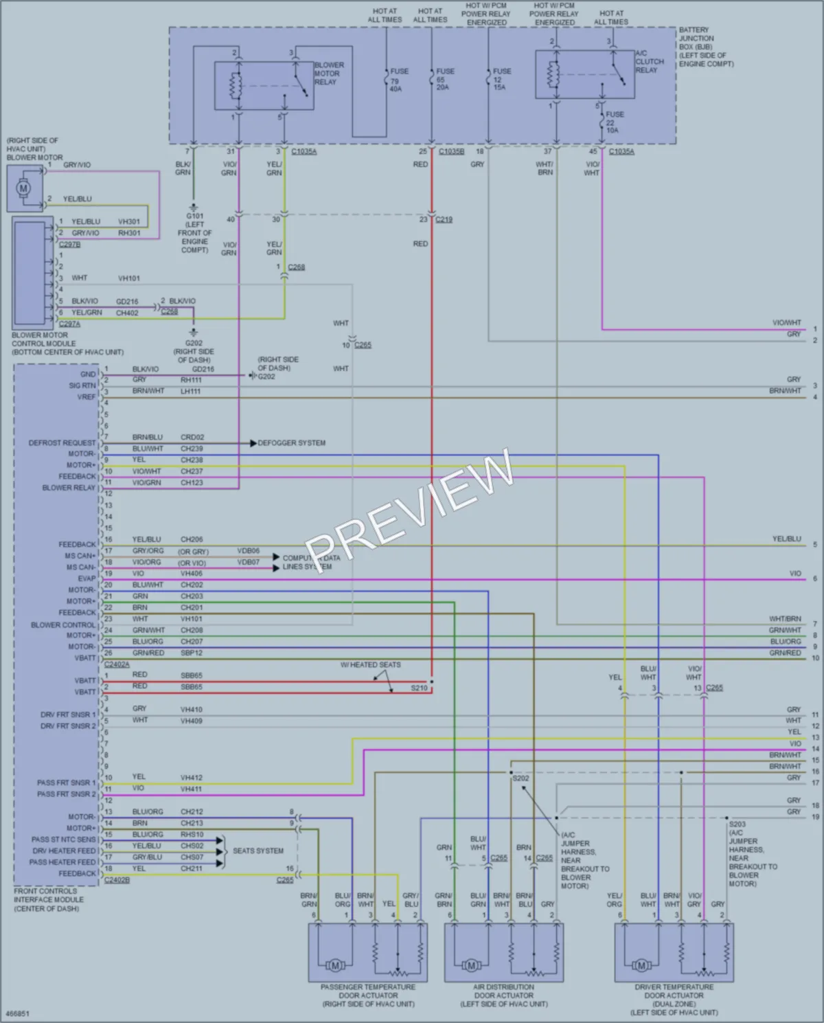 2015 Ford Fusion Air Conditioning wiring diagram preview