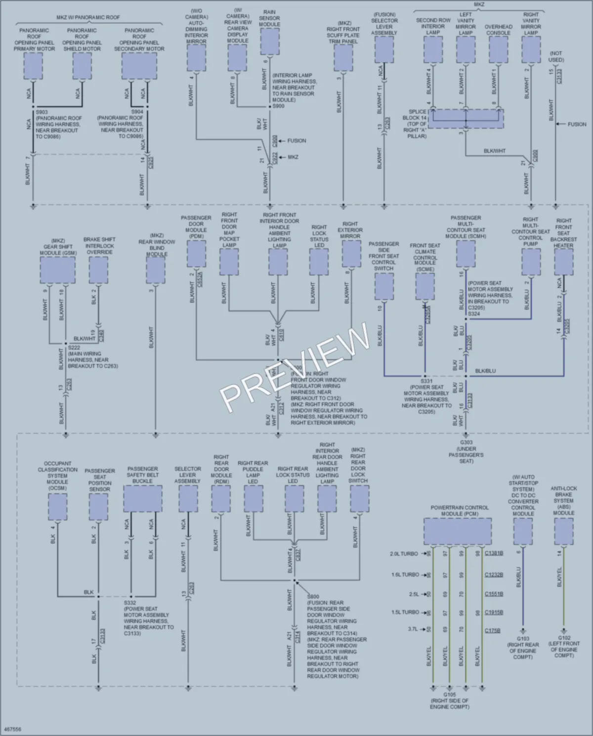 2015 Ford FusionEnergi Ground Distribution wiring diagram preview