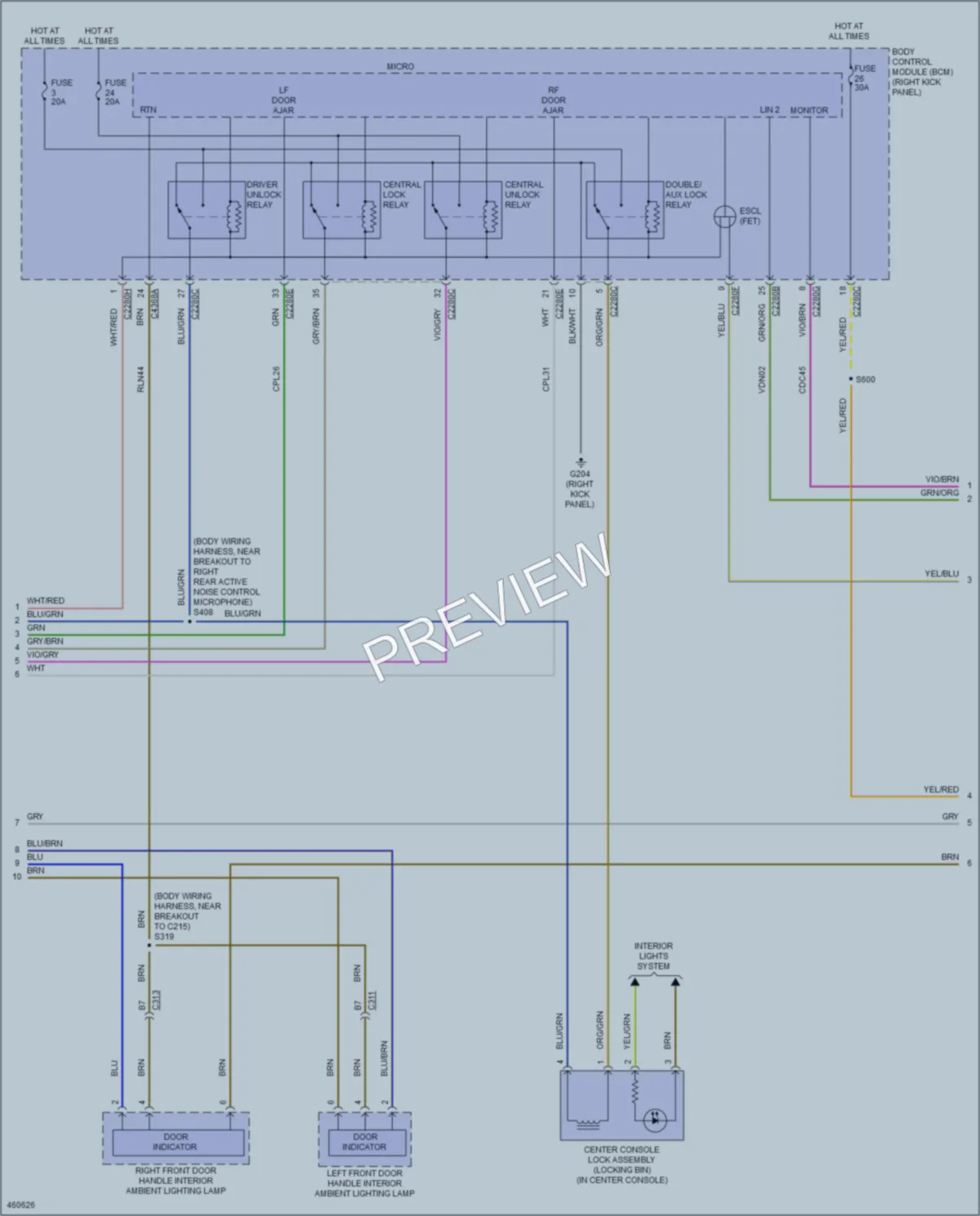 2015 Ford Mustang Anti Theft wiring diagram preview